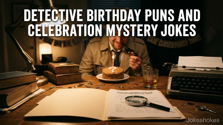 Detective Birthday Puns and Celebration Mystery Jokes