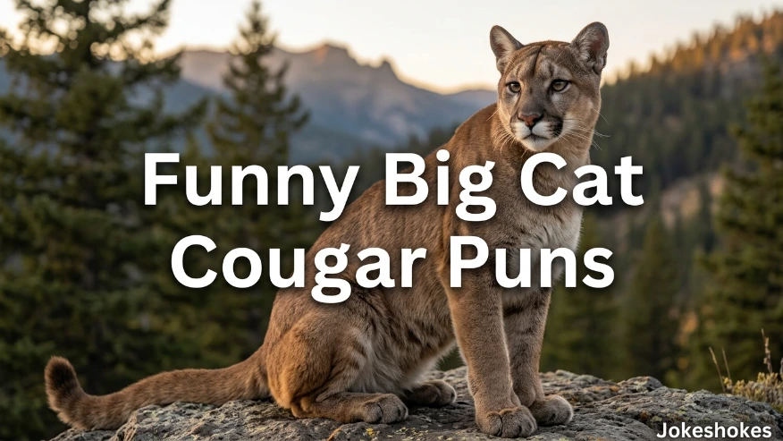 Funny Big Cat Cougar Puns