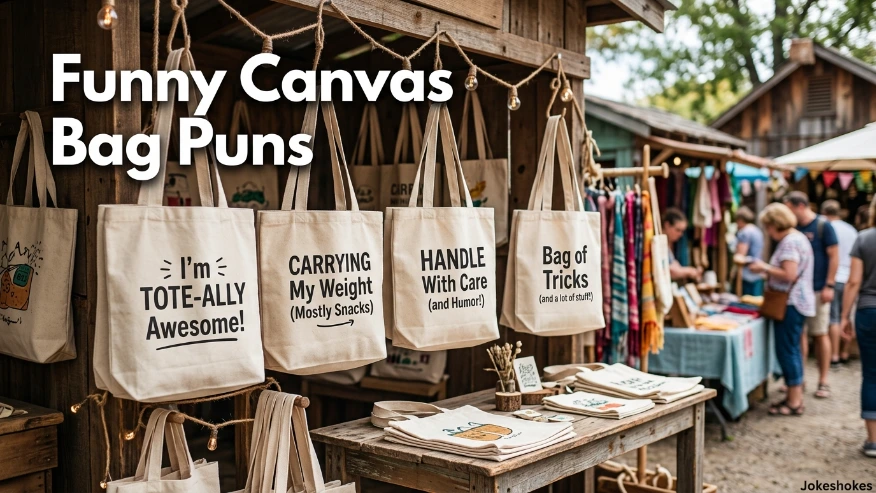 Funny Canvas Bag Puns