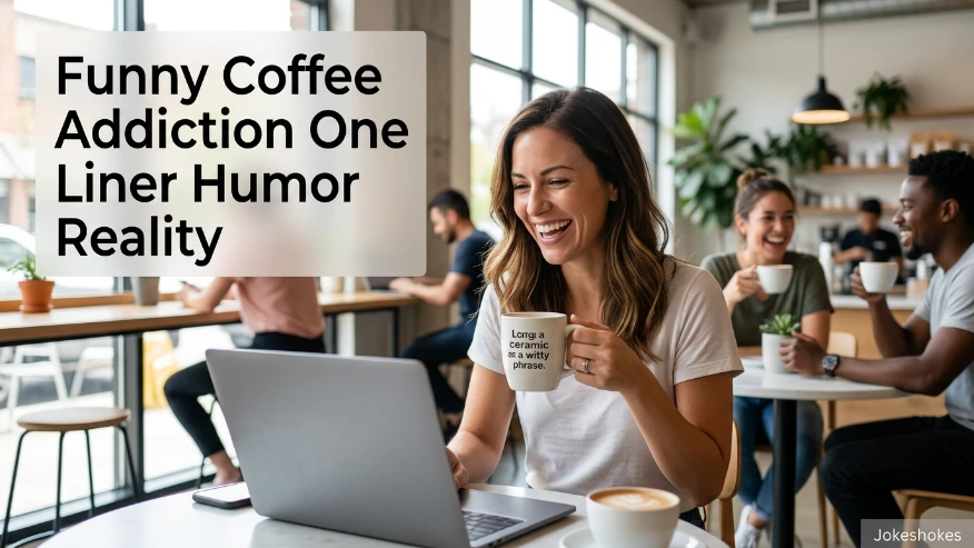 Funny Coffee Addiction One Liner Humor Reality