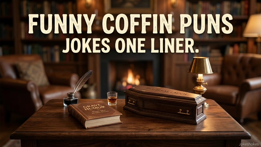 Funny Coffin Puns Jokes One Liner.