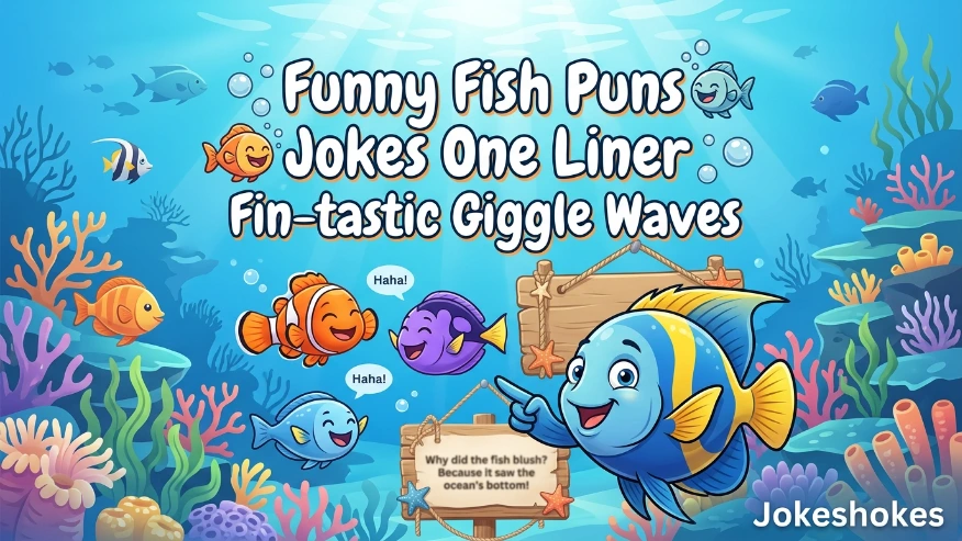 Funny Fish Puns Jokes One Liner Fin-tastic Giggle Waves
