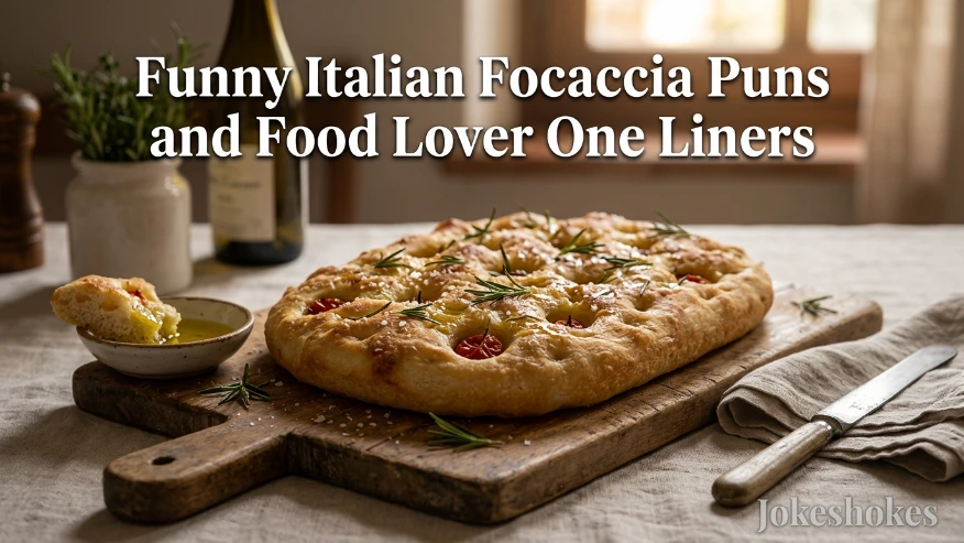 Funny Italian Focaccia Puns and Food Lover One Liners