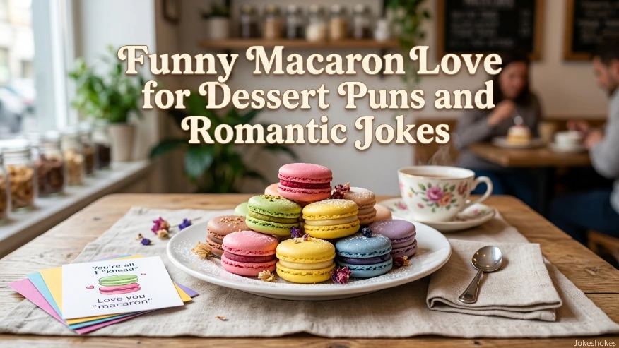Funny Macaron Love for Dessert Puns and Romantic Jokes