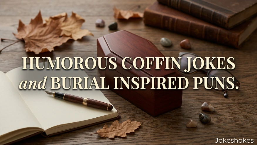Humorous Coffin Jokes and Burial Inspired Puns.
