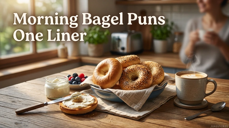 Morning Bagel Puns One Liner
