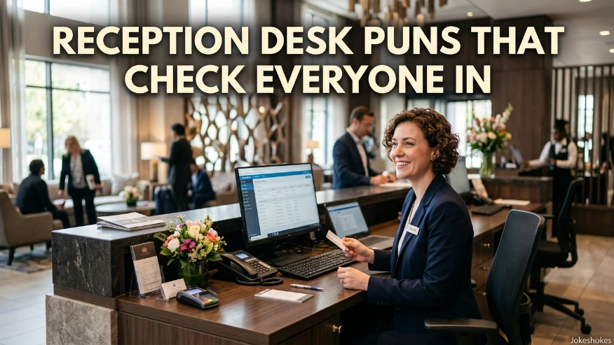 Reception Desk Puns That Check Everyone In