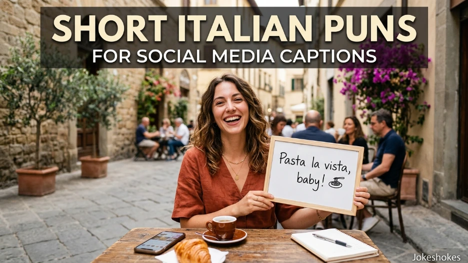 Short Italian Puns for Social Media Captions