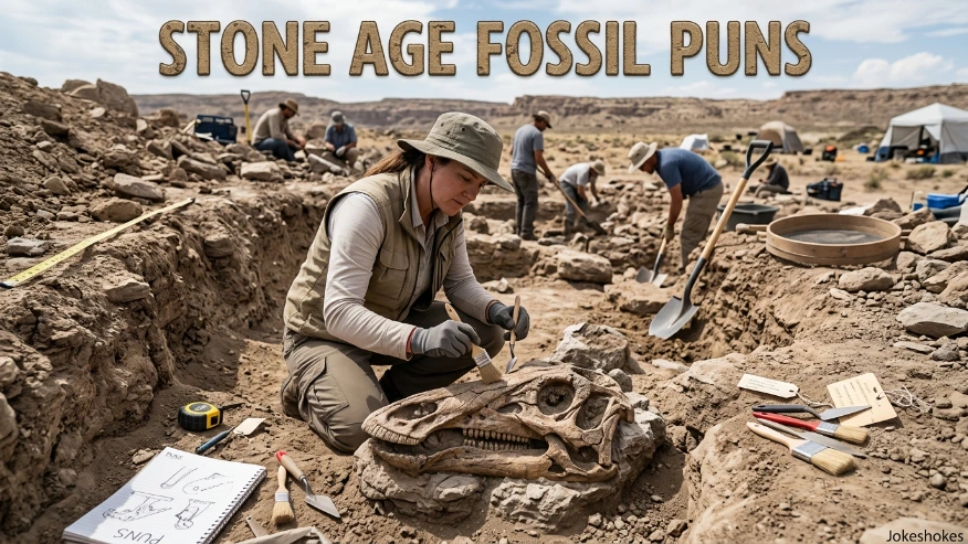 Stone Age Fossil Puns