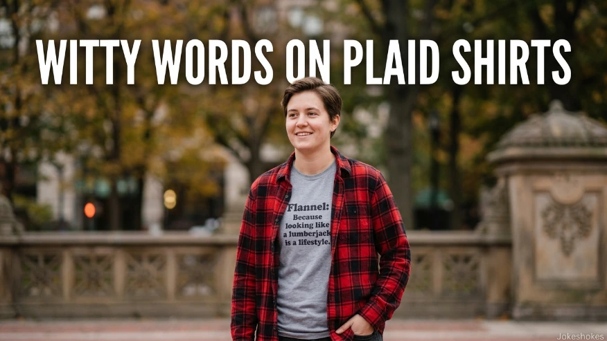 Witty Words on Plaid Shirts
