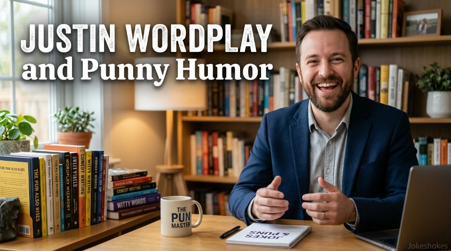 Justin Wordplay and Punny Humor