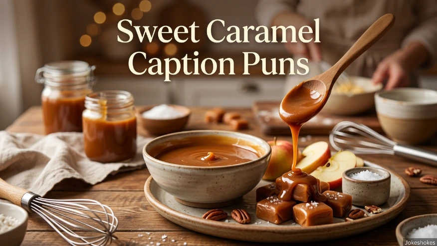 Sweet Caramel Caption Puns
